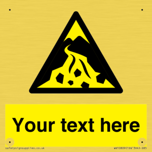 Custom Warning: Debris flow zone